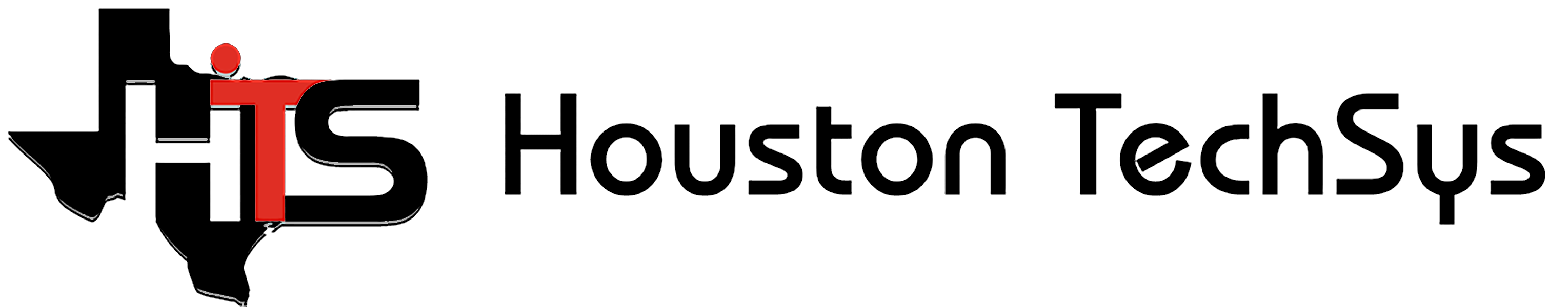 Houston TechSys black logo with transparent background